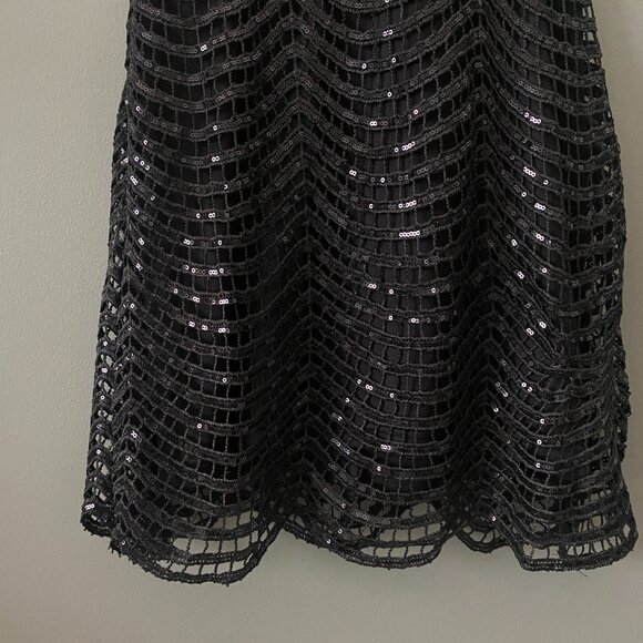 NWT Lulu's Black Sequin Mini Dress, Size Small - Picture 11 of 14